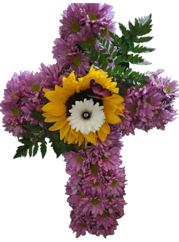 Memorial Flower Cross